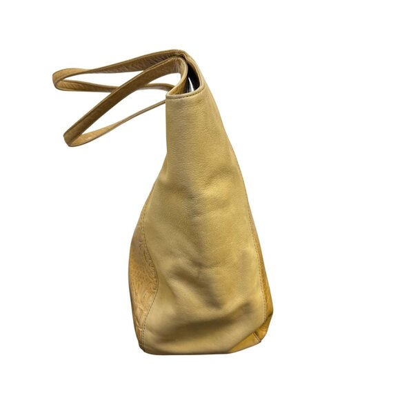 Brahmin Large Tan Tote Bag With Croc Embossed Leather - Picture 3 of 9